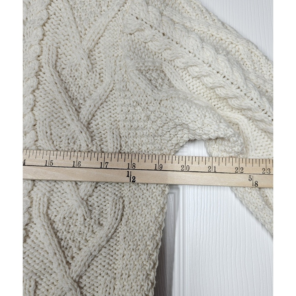 Blarney Woollen Mills Ireland 100% Merino Wool Fisherman Cardigan Sweater M NWT - Picture 9 of 9